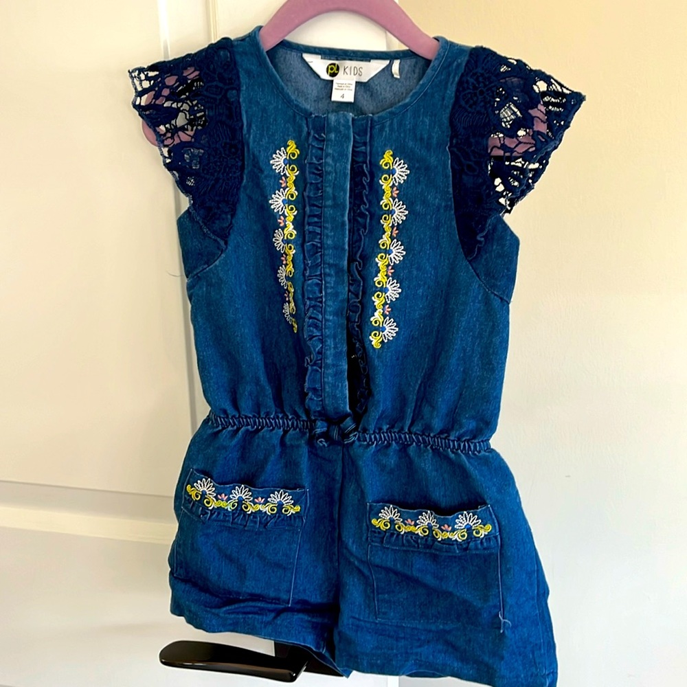 PL Kids 4 Denim Romper